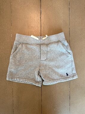 Polo Ralph Lauren Toddler Boys’ Pull-On Gray Fleece Drawstring Shorts • Size 4T